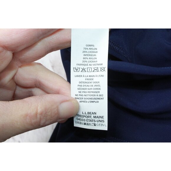 LL Bean Shaping Swimwear Soft Drape Swim Shorts Darkest Navy Size 8 - Picture 9 of 10